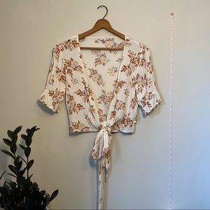 Cotton On Floral Wrap Blouse